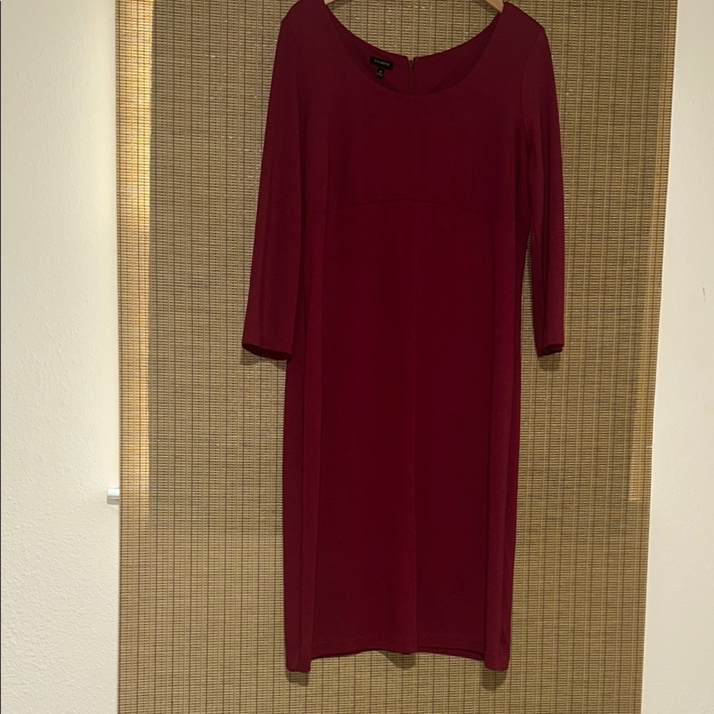 Talbots Burgundy Long Sleeve Dress